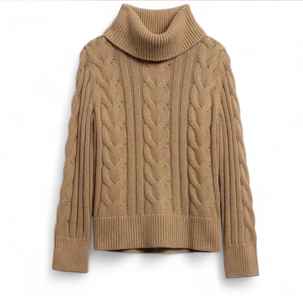 Banana Republic Camel Cable Knit Thick Sweater - Picture 2 of 6
